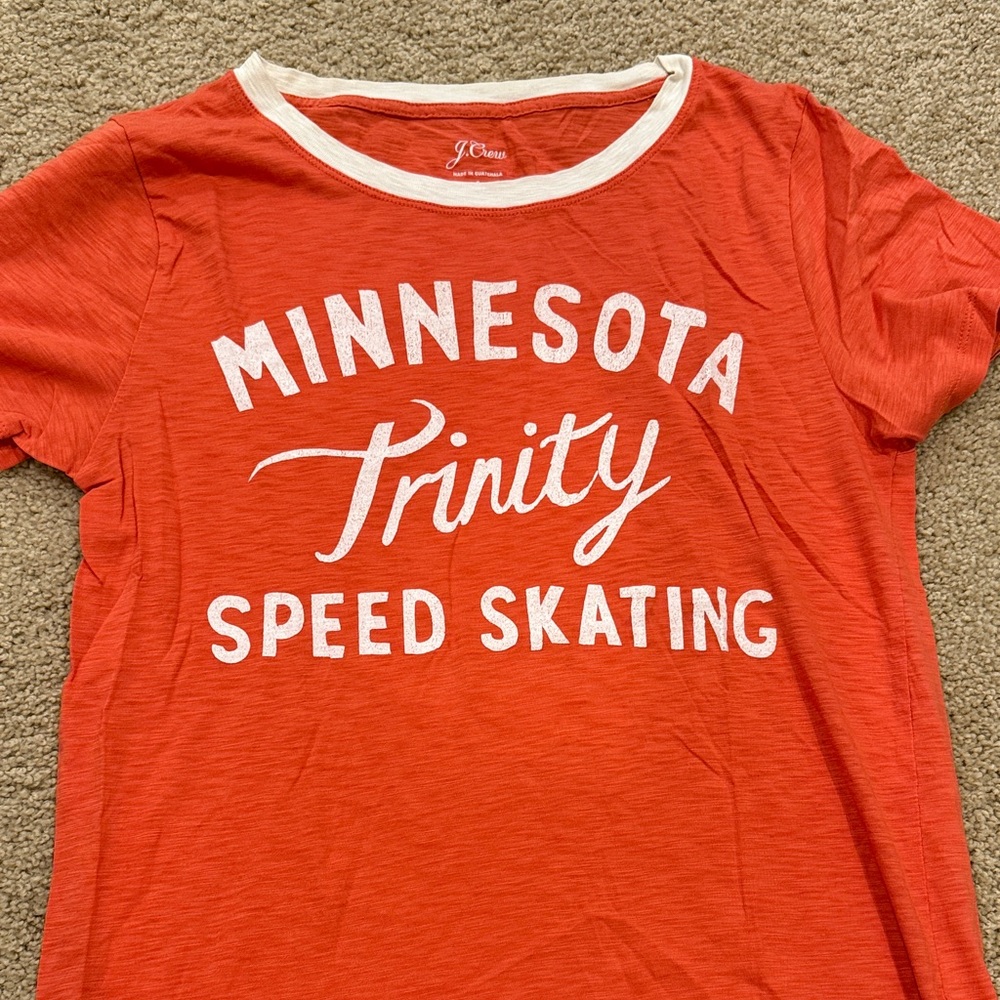 J. Crew Red Short Sleeve Tee